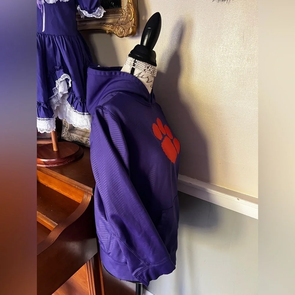 💜 Nike Clemson Tigers Therma Fit Pullover Hoodie Size XL